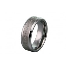 Tungsten FOREVER LOVE Laser Engraved Ring